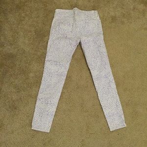 GAP Legging Jeans Printed Floral White Twill Sz 2